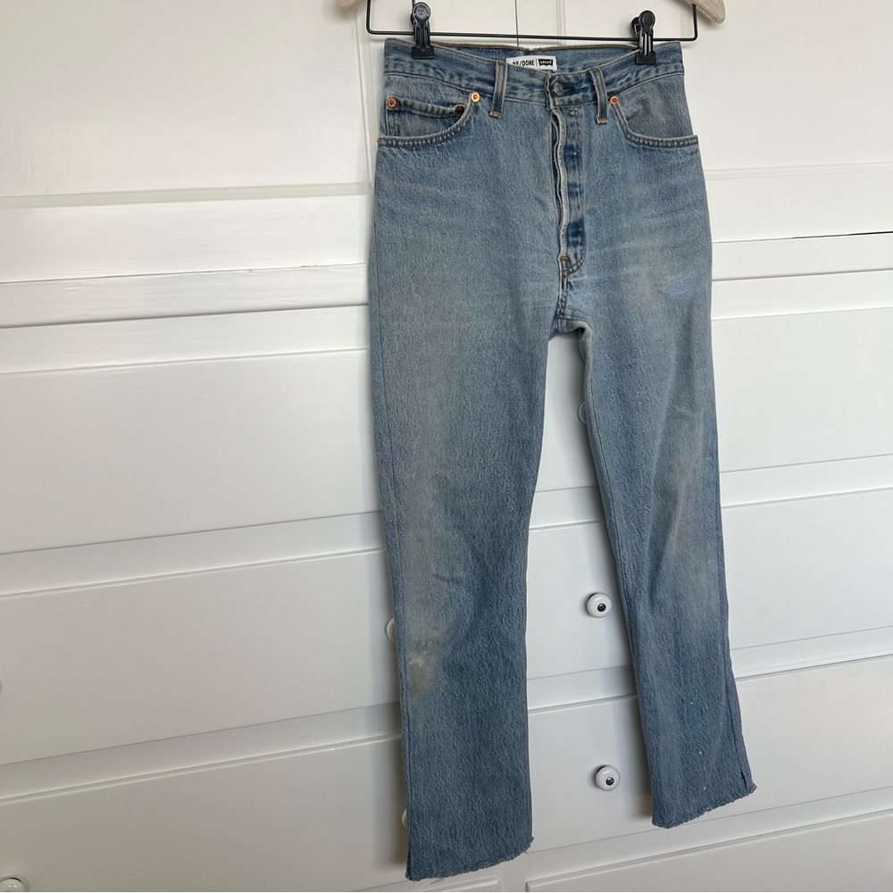 RE/DONE High Rise Ankle Crop Jeans